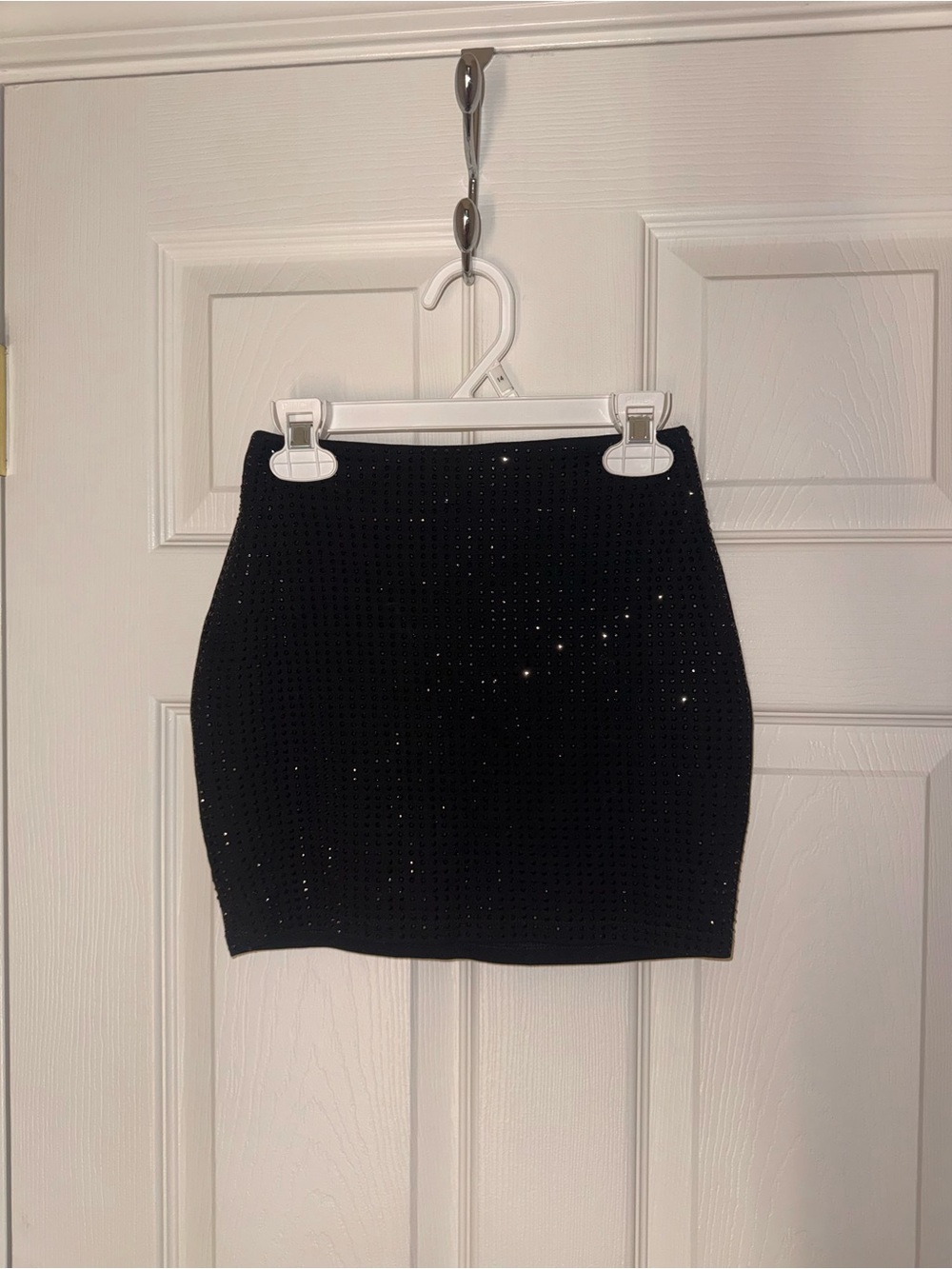 Windsor Mini Black Rhinestone Skirt Size XS